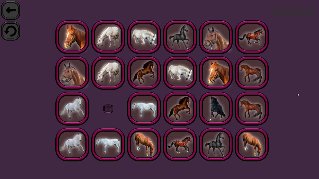 Animals Memory: Horses