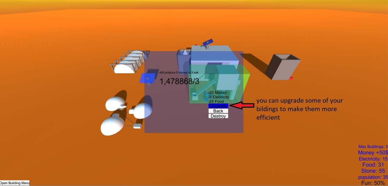 Mars building game (Alpha 0.1) screenshot 5