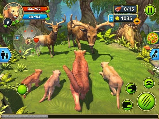 Cougar Family Sim Wild Forest