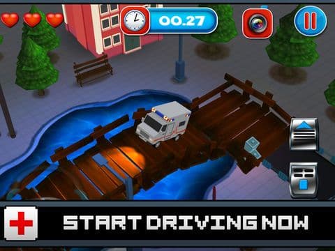 3D Blocky Moto Ambulance King - Emergency Dr Rush Road Parking Mini Game