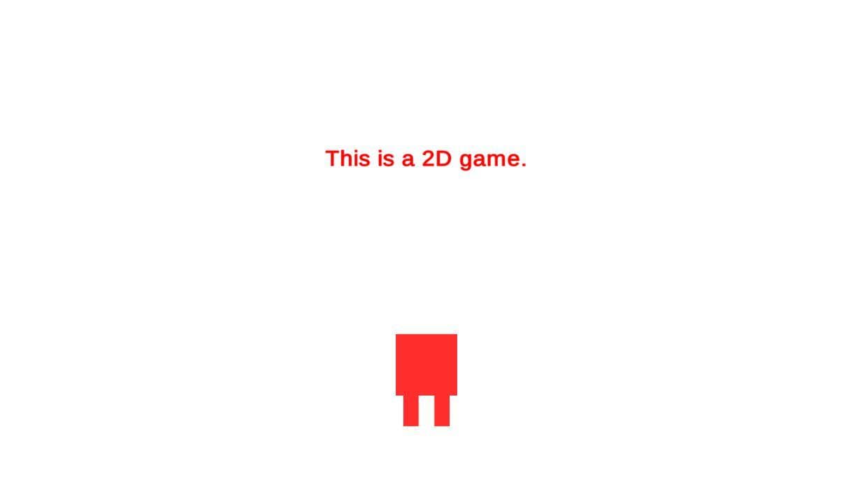 This is a 2D game