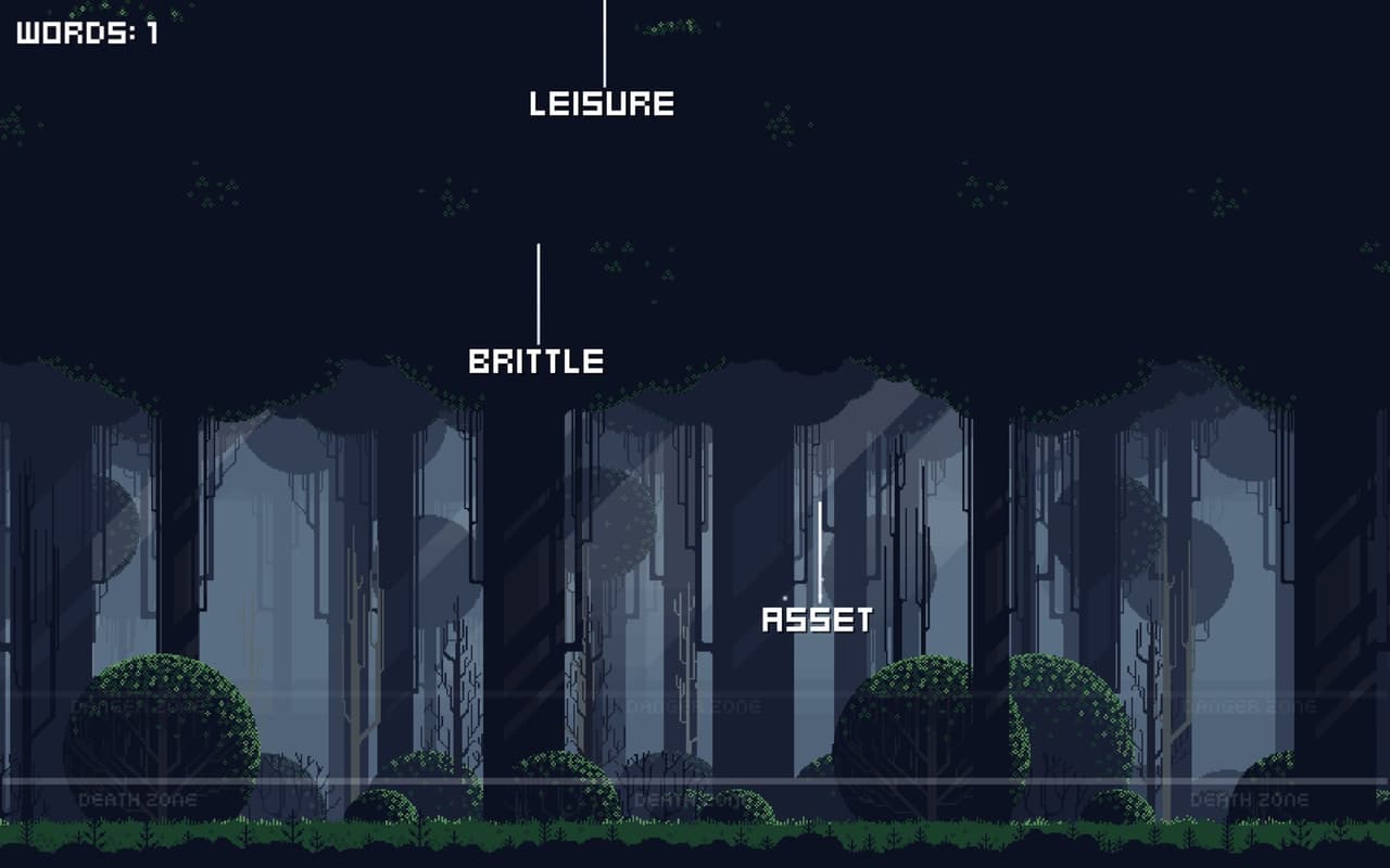 Falling words screenshot 3