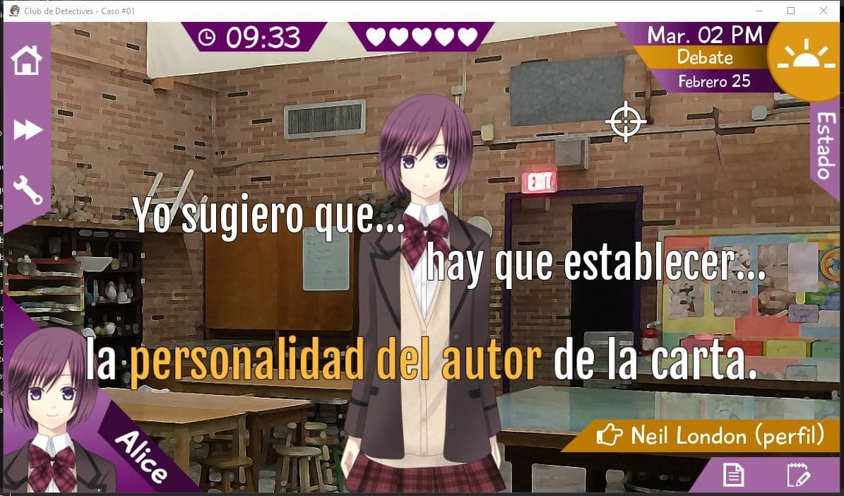 Detectives Club (spanish visual novel) screenshot 3