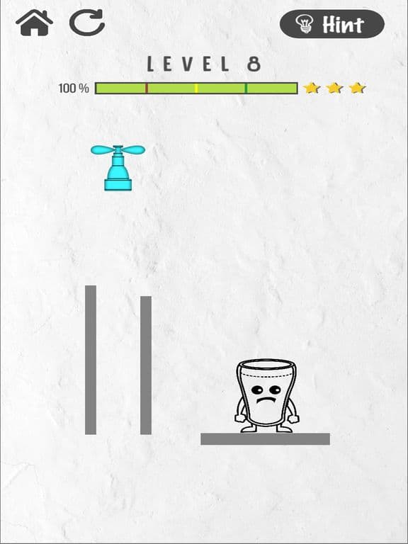 Happy water glass draw game