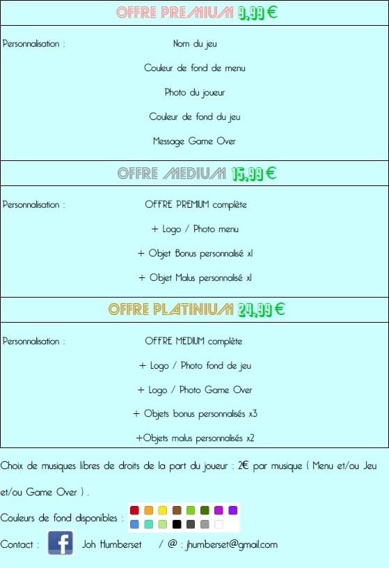 Jeu personnalisable screenshot 2