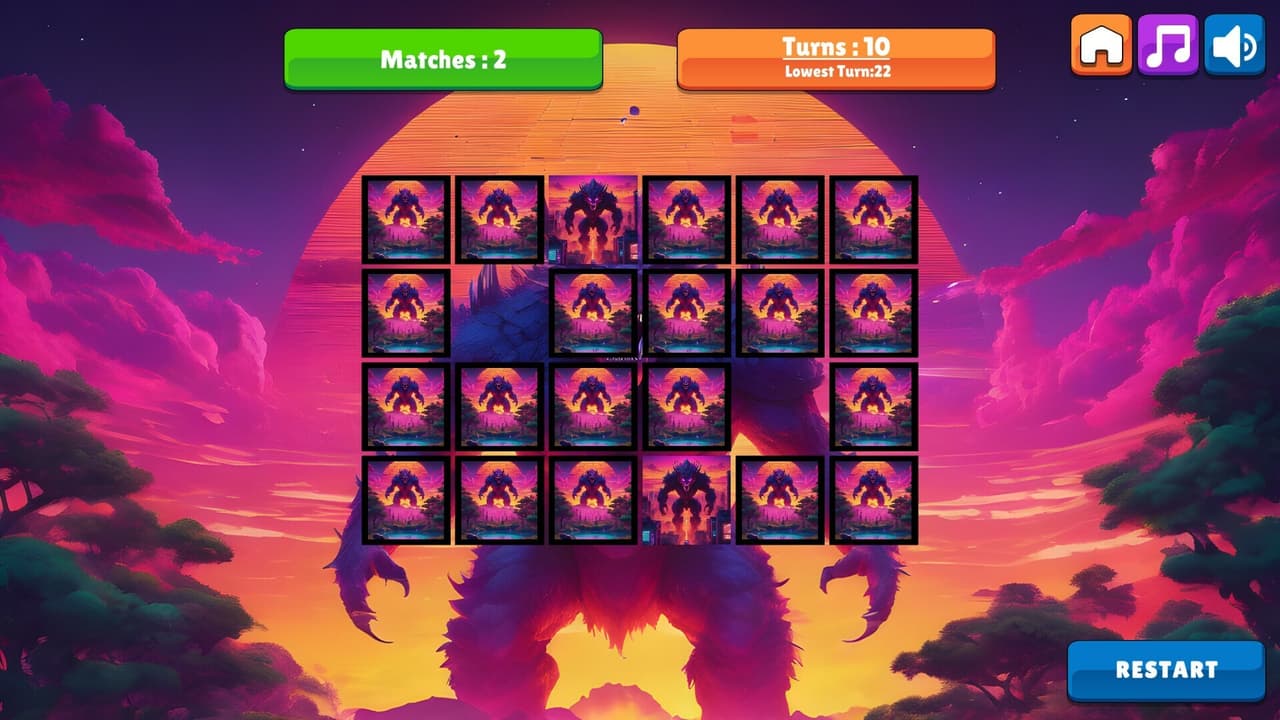OG Memory: Synthwave Monsters screenshot 2