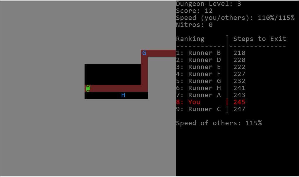 RunToTheStairs ASCII only Version screenshot 3