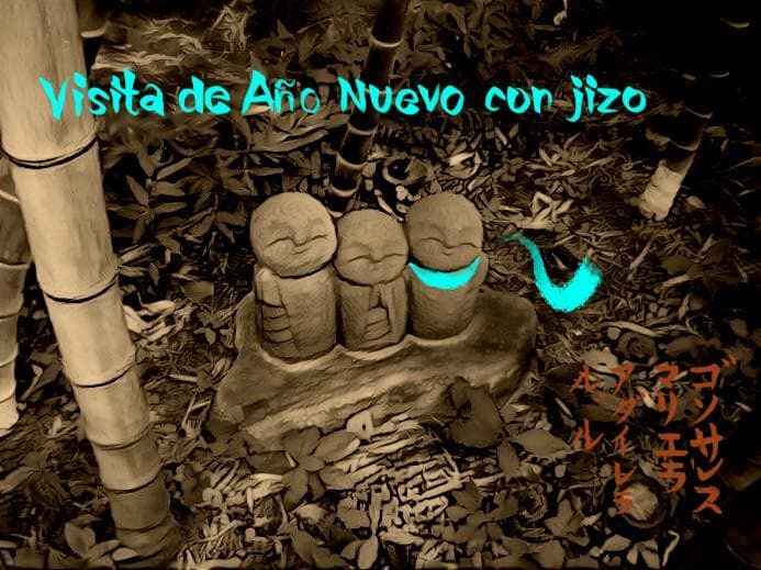 Visita de Año Nuevo con jizo