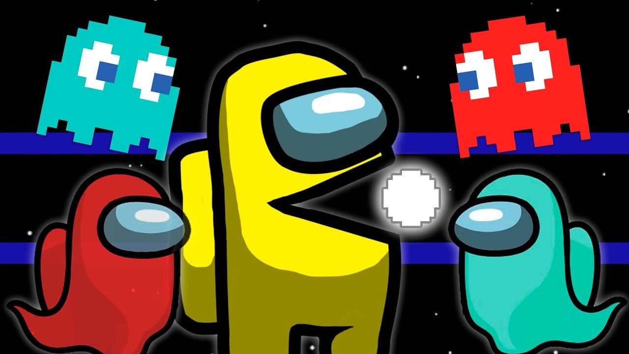 pacman with among us
