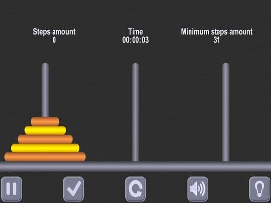 The Tower of Hanoi Math puzzle screenshot 2