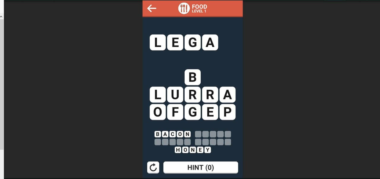 Word Game (itch) (Random Precision Software) screenshot 3