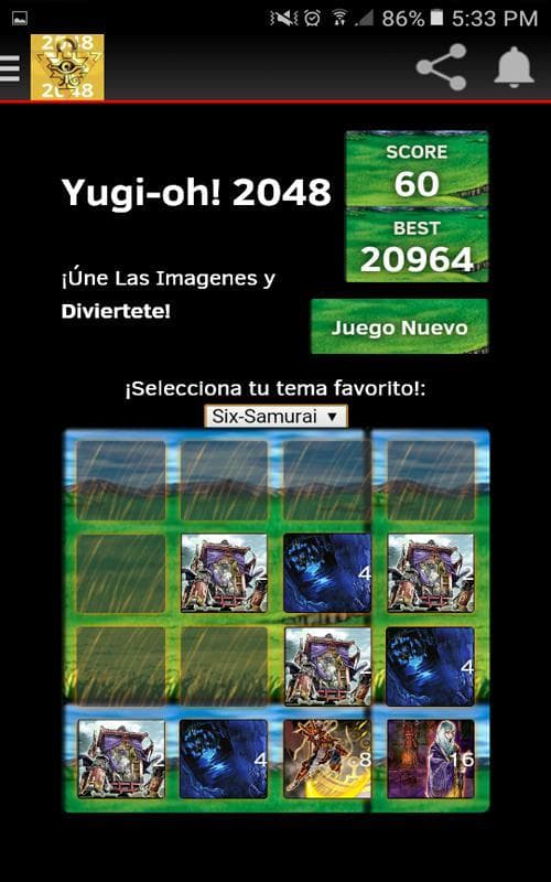 YuGiOh2048 screenshot 2