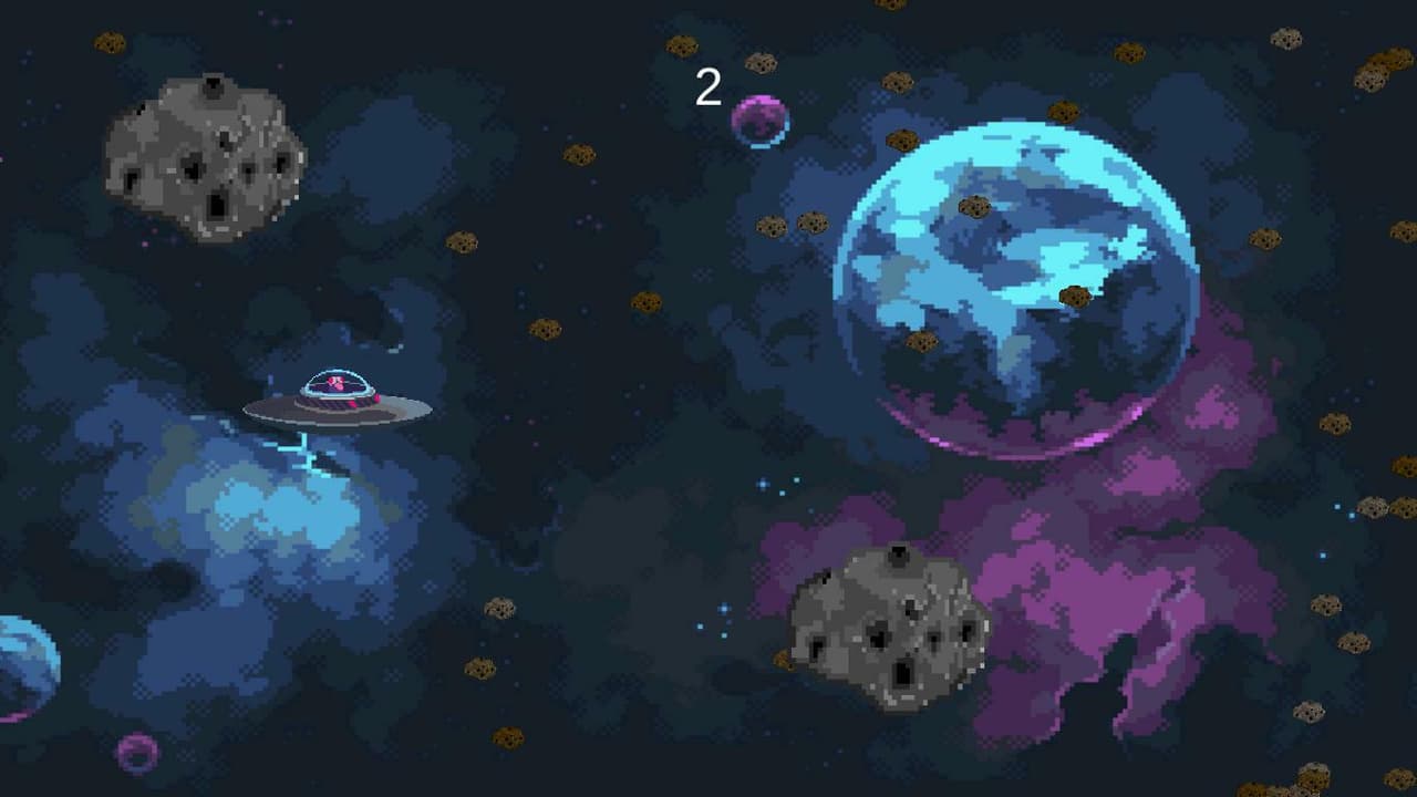 2D Space Asteroids Avoider screenshot 3