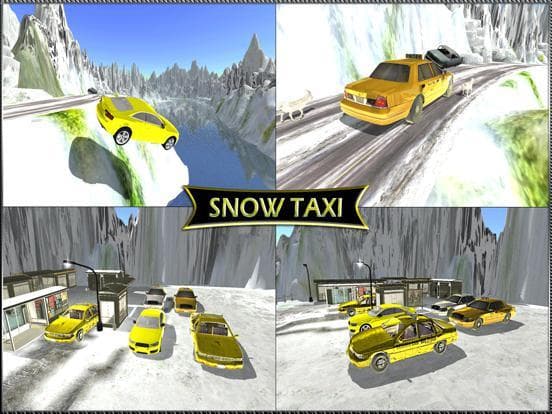 Taxi Driving Simulator 3D: Snow Hill Mountain & Free Mobile Game 2016 screenshot 2