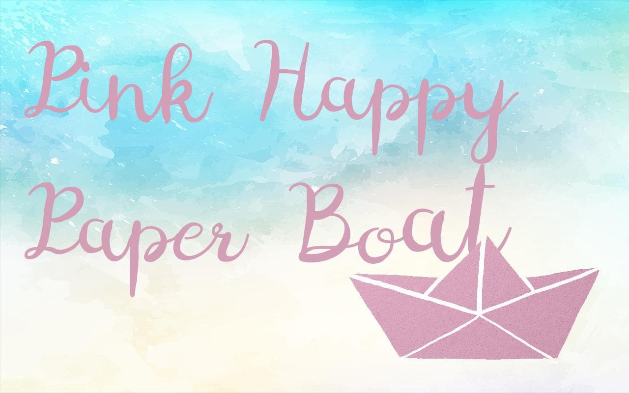 Pink Happy Paper Boat