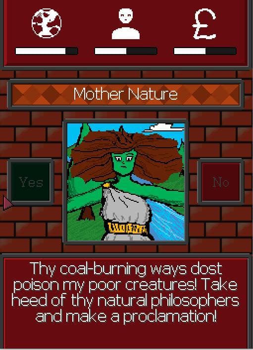 Climate change management simulator screenshot 2