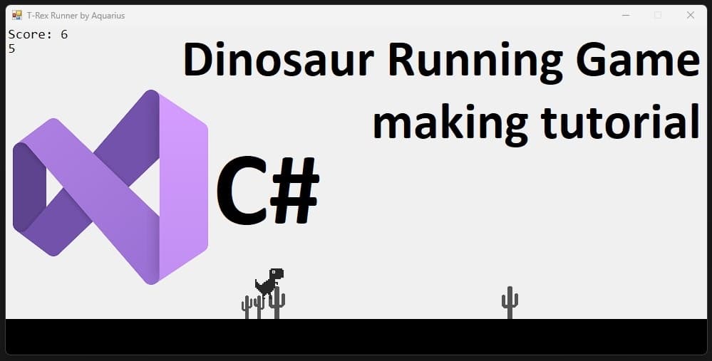 How to make a Dinosaur Endless Running game in visual studio