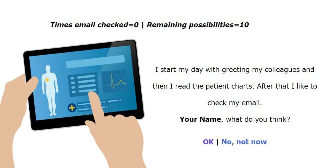 When and where to check your email - for clinics