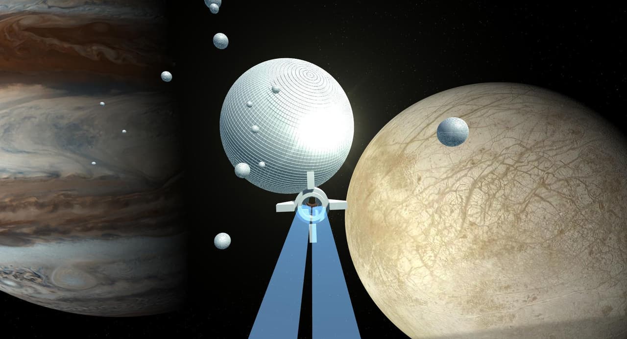 Fly around in space!