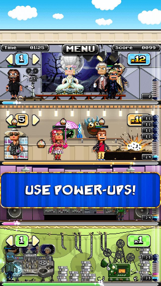 Pixely People Making Movies