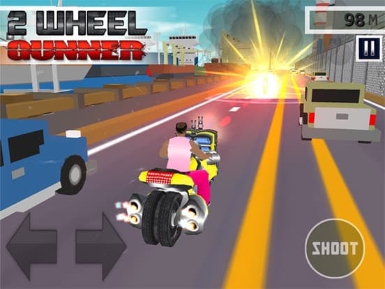 2 Wheel Gunner - Free 3D Ride by Shooting Game screenshot 5