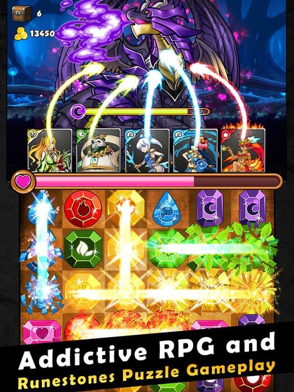 Dragons Kingdom War: Puzzle & Card RPG Game screenshot 2