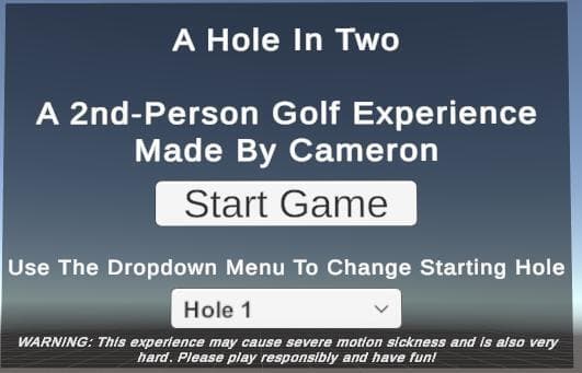 A Hole In Two VR - A 2nd Person Golf Experience screenshot 2