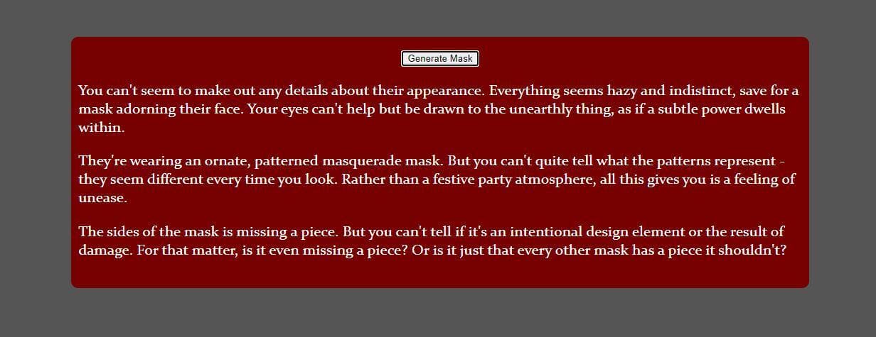 Spooky Mask Generator
