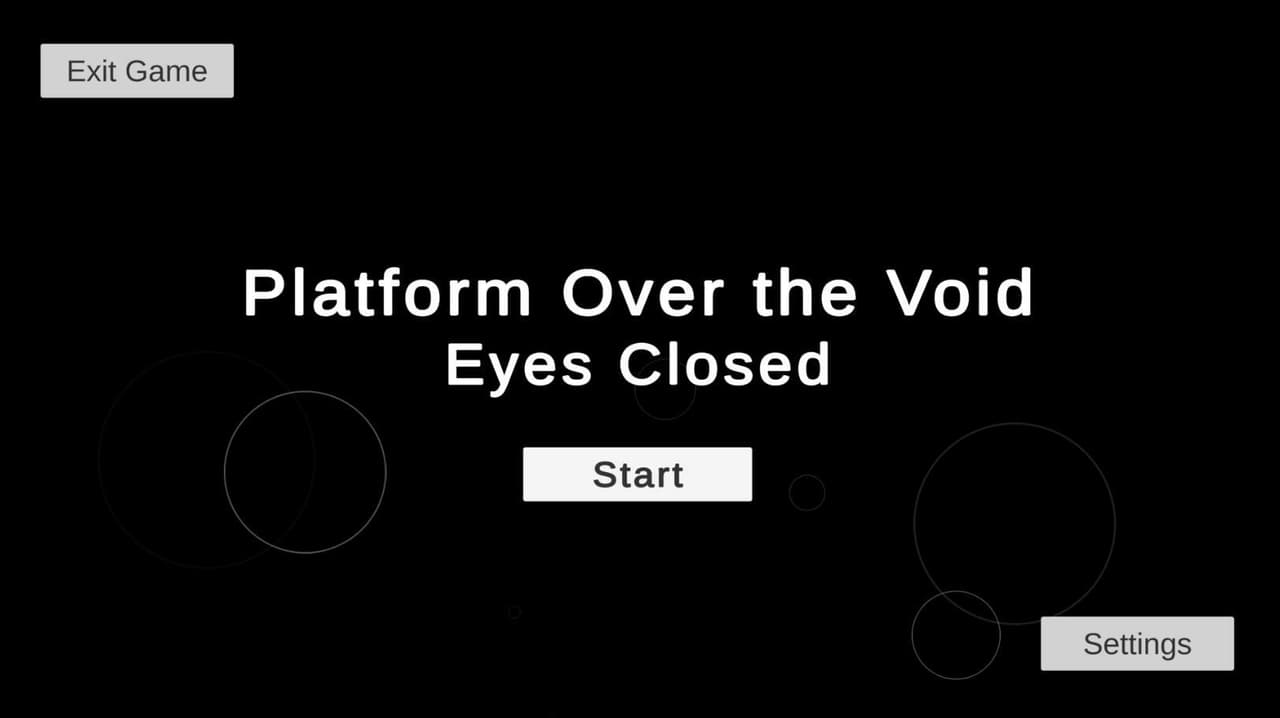 Platform Over the Void: Eyes Closed