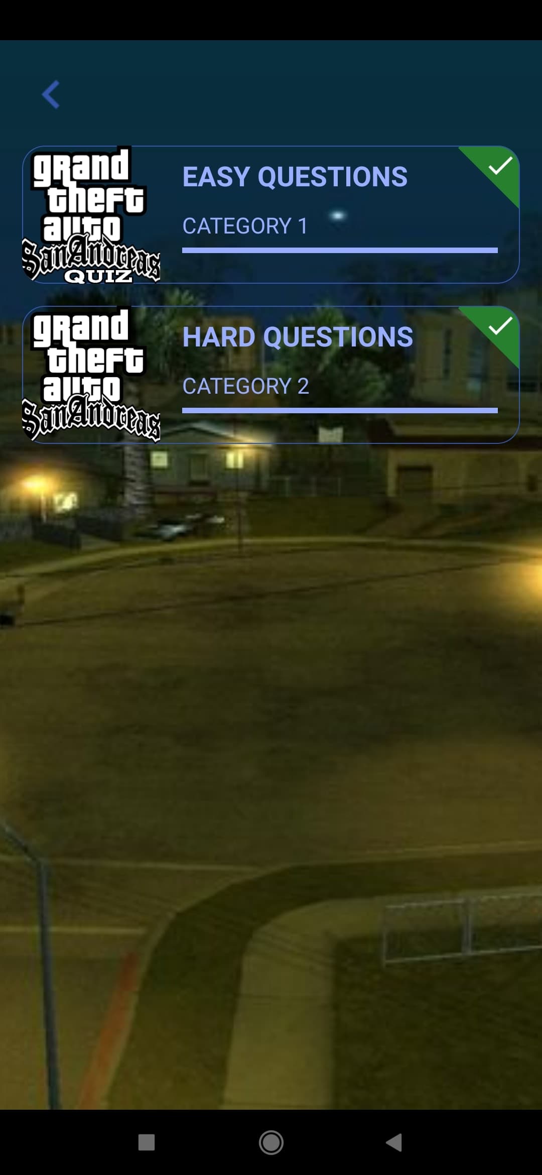 San Andreas Quiz App