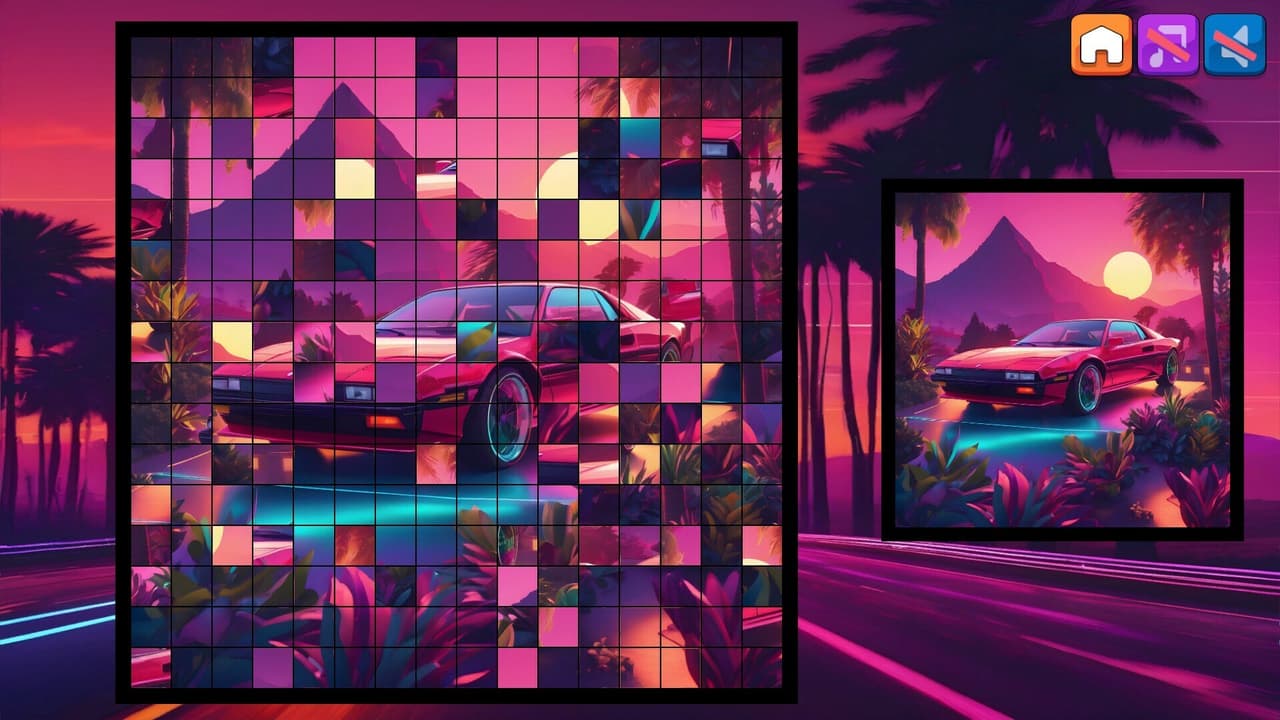 OG Puzzlers: Synthwave Cars screenshot 4