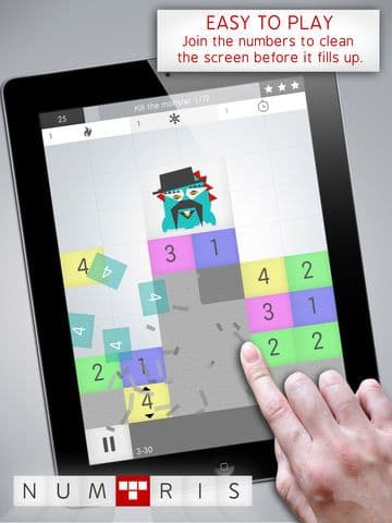 Numtris: best addicting logic number game with cool multiplayer split screen mode to play between two good friends. Including simple but challenging numeric puzzle mini games to improve your math skil screenshot 2