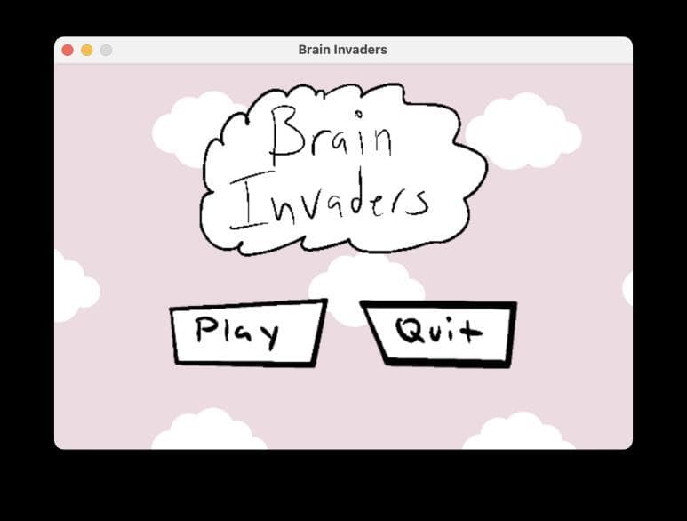 Brain Invaders (cjw102, jrddp, waliaro, THChristensen) screenshot 2