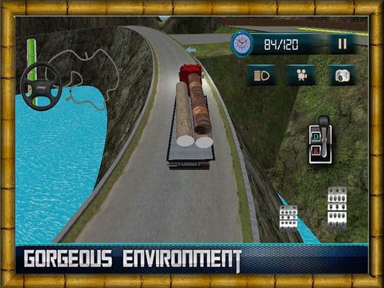 Truck Driver Simulator 2016 - Log cargo transporter truck 4x4 offroad parking game screenshot 4