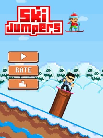 Ski Jumpers - Play Free Pixel 8-bit Skiing Games screenshot 2