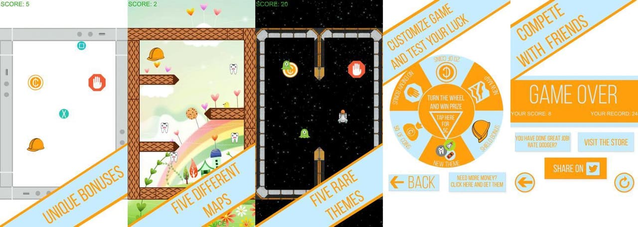 Dodger - Gyroscope based game