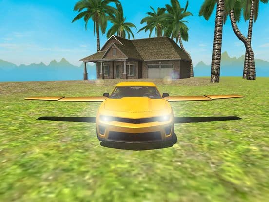 Flying Car Driving Simulator Free: Extreme Muscle Car - Airplane Flight Pilot screenshot 4