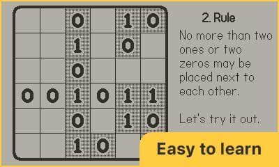 Binairo for Playdate screenshot 3