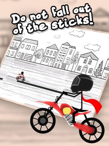 Biker Stickman Line Racer: City Rush Runner