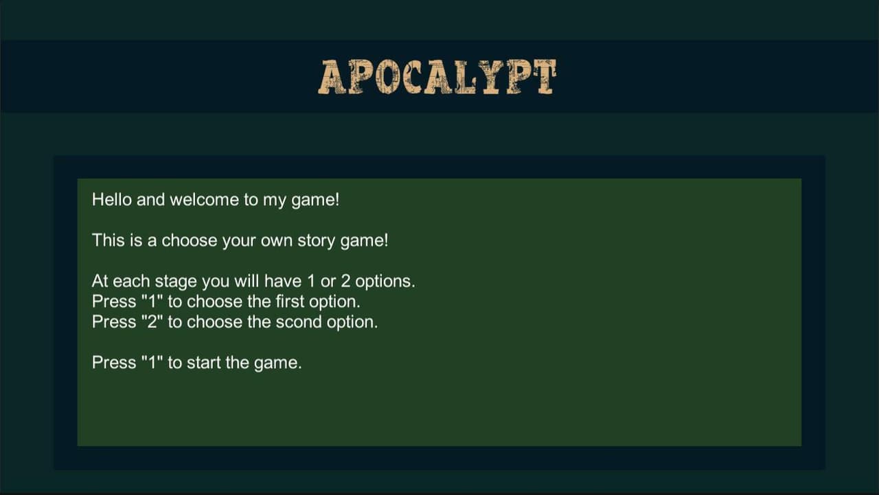 Apocalypt - Choose your own story screenshot 2