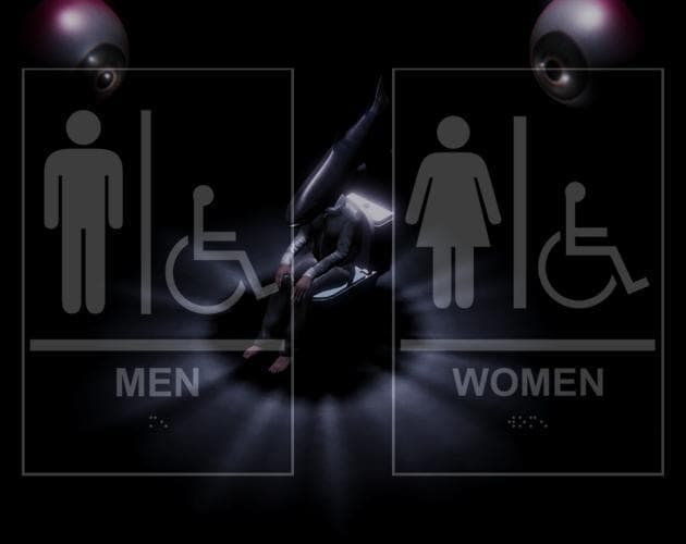 theres no unisex bathroom