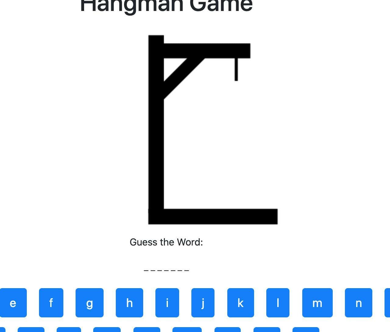 Hangman JS Game
