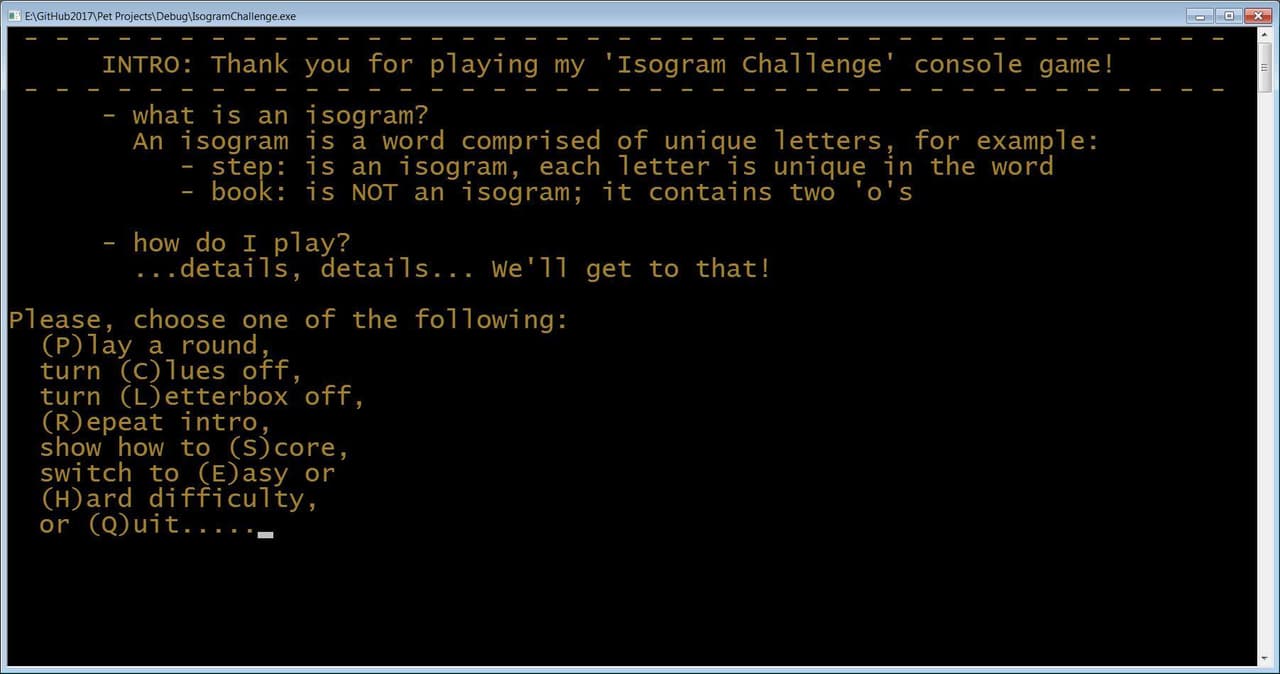 Isogram Challenge screenshot 2