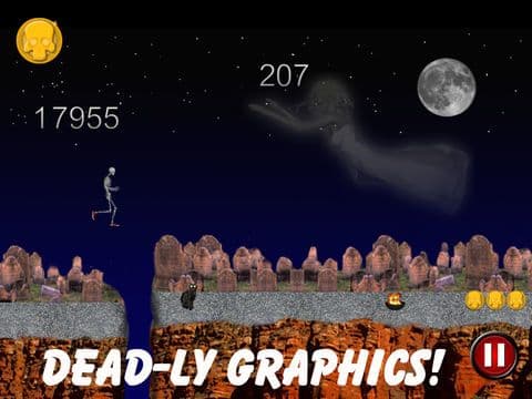 Bone Runner – Dead Man Run Blitz Against Undead Cat with Fire and Coins by Uber Zany screenshot 3