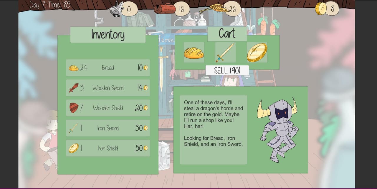 Heros Haberdashery screenshot 2