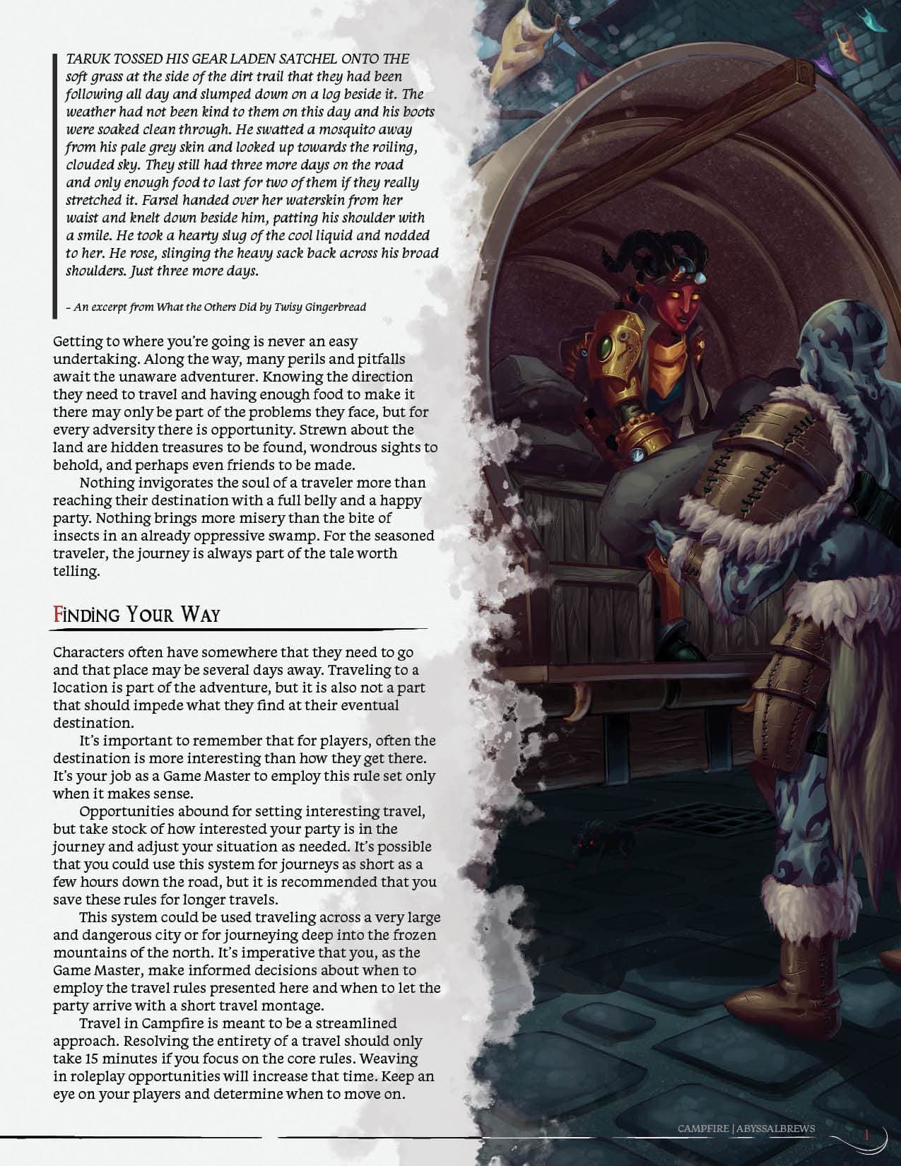 Campfire | An Elegant Travel System for 5E screenshot 3