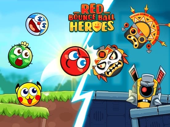 Red Bounce Ball Heroes screenshot 2