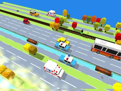 Hero on Road - Jumpy hopper and Crossing Iron robo Man across the super busy street screenshot 3