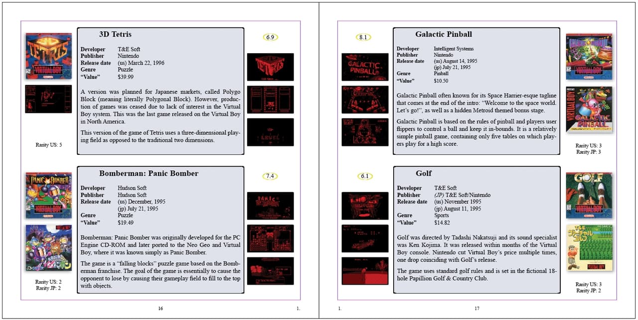 the VirtualBoy Encyclopedia Book screenshot 4
