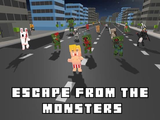 Monster Escape Legends. Zombie Dash In City Craft screenshot 2